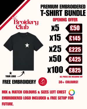 Premium Embroidered T-Shirt Bundle